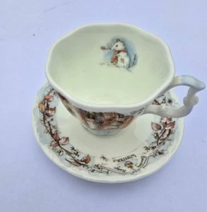 Set tazze e piattini invernali Royal Doulton - topi - Jill Barklem 1983 - Foto 1 di 7