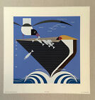 Pelican Pantry Charley Harper édition limitée Mouette de mer imprimé numéroté signé imprimé oiseau