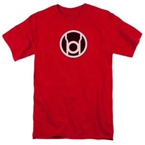Green Lantern Red Lantern Logo T Shirt Mens Licensed DC Comics Tee Red - Picture 1 of 2
