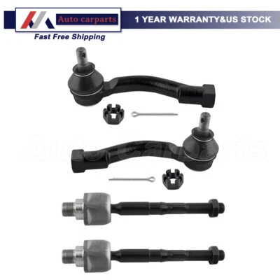 4x Front Inner Outer Tie Rod Links Steering Kit For 03-09 Kia Sorento EV800041 - Image 1 of 4