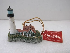 2002 Cape Shore Portland Head Cape Elizabeth Maine Lighthouse Resin Figurine VTG - Picture 1 of 8