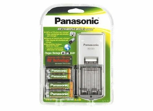 Panasonic BQ-321, Batería Recargable y Kit Cargador con 4 Pilas AA Ni-MH Foto 1 de 1