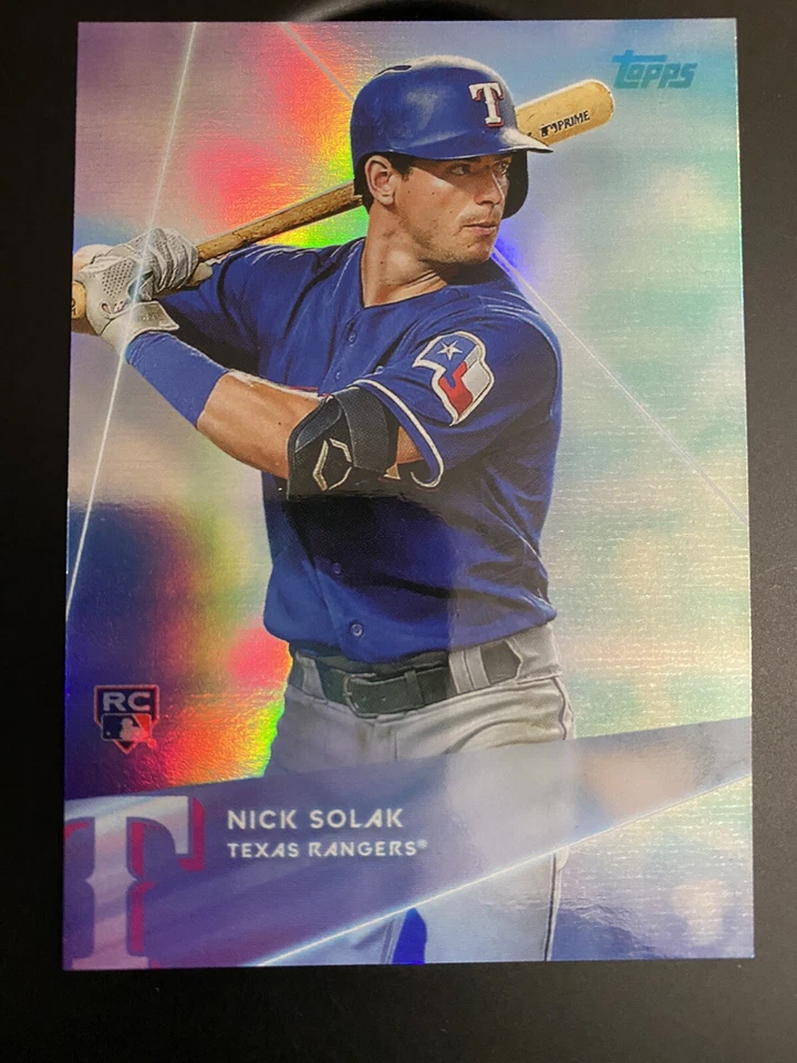 2020 Topps X Steve Aoki Nick Solak Rookie Rainbow Foil Parallel #74 RC - Image 1 of 2