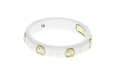 Anillo icono de circonitas blancas y oro amarillo de 18 quilates GUCCI YBC6792620020 Foto 1 de 4