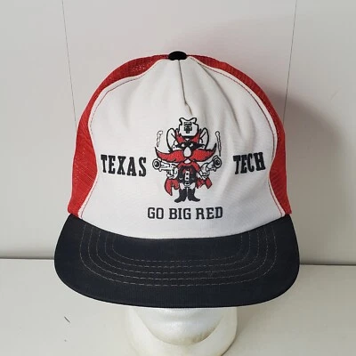 De Colección Texas Tech Red Raiders Mascota Snapback Sombrero Malla Gorra de Camionero GO BIG RED NCAA Foto 1 de 4