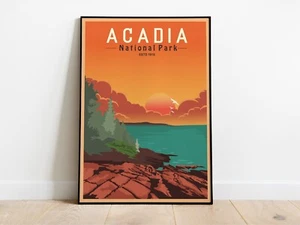 Acadia National Park Travel Print-Home Decor - Picture 1 of 4