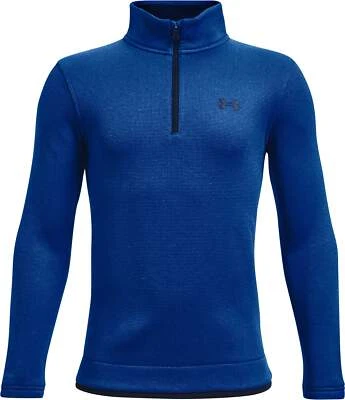 Under Armour SweaterFleece Junior Training Top Blue Long Sleeve Half Zip Kids - Image 1 of 2