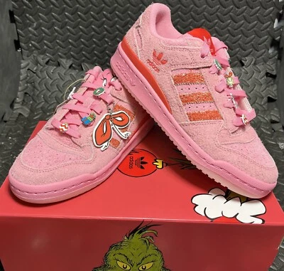 阿迪达斯 Forum Low Cindy-Lou WMN 尺码 7.5 全新 带盒/标签 免费 ID8895 礼品就绪 — 第 1/4 张图片