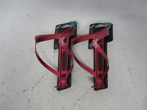 NEW Pair of Supacaz Fly Ano Road Mountain Bike Bicycle Cycling Water Bottle Red - Picture 1 of 6