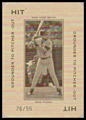 Throwback Threads Polo Grounds 55 2005 Hit Grounder #86 Mike Piazza Mets/55 Foto 1 de 2
