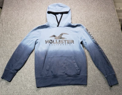 Hollister Juvenil Talla Niños XS Multicolor Sudadera con Capucha Azul Ombre Manga Larga Foto 1 de 4