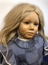 30” Annette Himstedt World Child Doll “Malin” No. 1135 Blonde W/ Box & Coa