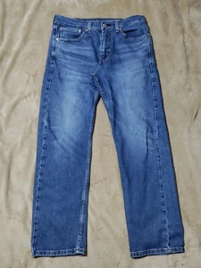 Levis 505 W 32 L 29 * Mens Tapered Whisker Faded Blue Jeans - Picture 1 of 10