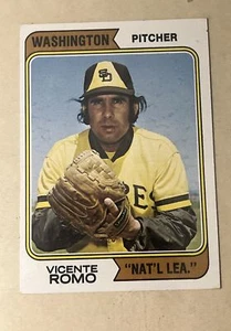 1974 Topps Vicente Romo #197 - Washington Nat’l Lea. Baseball Card . - Picture 1 of 2