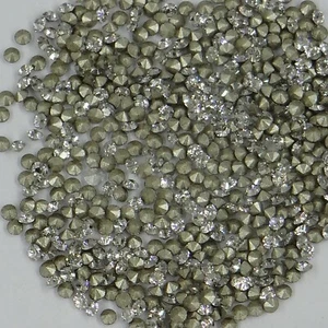 1028 PP9 SH ** 100 strass Swarovski point conique 1028 PP9(1,60mm) CRYSTAL SHADE - Picture 1 of 4