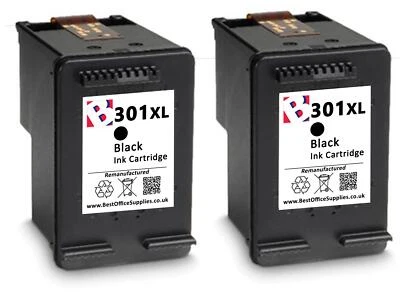 2 Cartuchos De Tinta Compatible 301 XL Para HP Deskjet 2543 Negro Non Oem 301 XL - Imagen 1 de 4