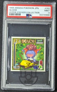 Pokemon 1998 Japanese Amada Hyper Sticker Gloom Pikachu 102 - PSA 9 Mint *Pop2* - Picture 1 of 2