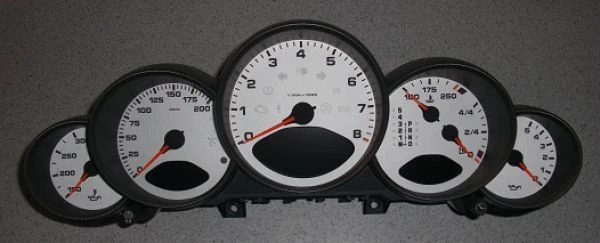 Porsche 997 US instrument cluster speedometer up to 200 MPH, used - Image 1 of 1