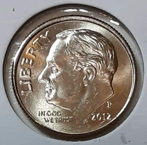 2012 Roosevelt Dime  P - BU - Uncirculated Cover
