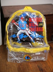 NFL ESPN Monday Night Football ABC Sports backpack bag Clear Vintage 90s RARE - Picture 1 of 8