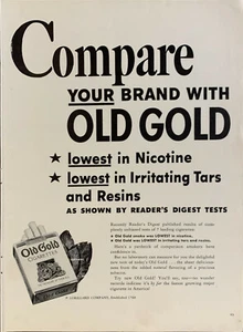 Cigarrillos dorados antiguos de 1942 compara tu anuncio impreso de marca - Imagen 1 de 1