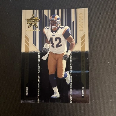 2005 Leaf Rookies & Stars Longevity - Rookie Jerome Carter #200 /999 (RC) - Image 1 of 2