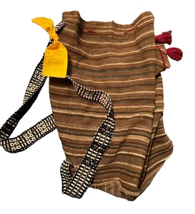 Peruvian Bag Handwoven Backpack Chuspa Vintage Peru Post Inca Pre-Columbian ? - Picture 1 of 7