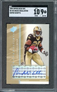 2004 Upper Deck SPX Deuce McAllister #SS-DE "Super Scripts" SGC 9 / Auto 10 - Picture 1 of 2