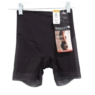 NOVO Miraclesuit Sexy Transparente Extra Firme Elevador Traseiro Menino Curto Pequeno Preto 2776 - Imagem 1 de 4