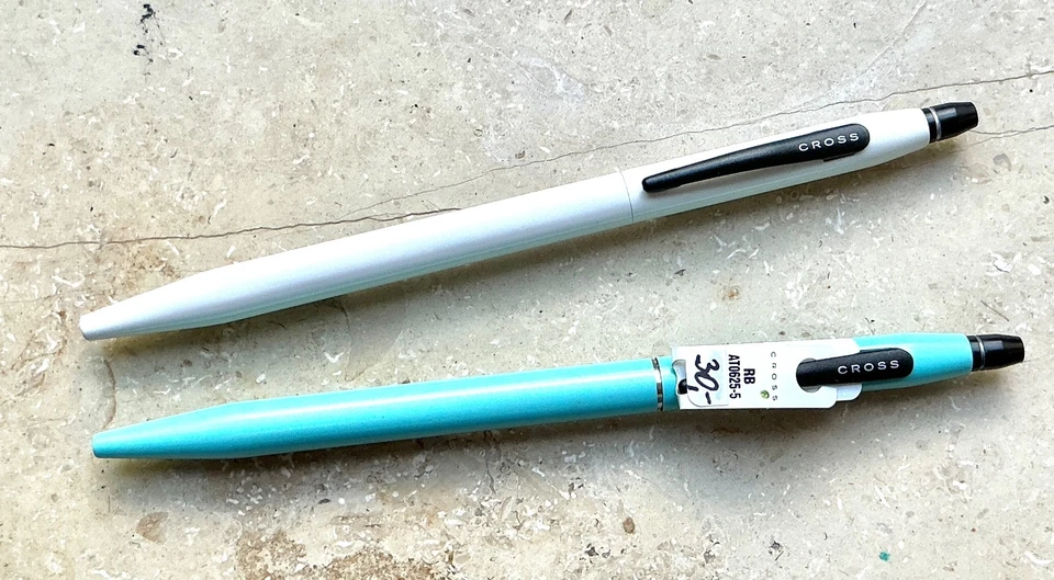 *SHOPRETOURE!* CROSS 2 x Kugelschreiber, türkies und weiß - Bild 1 von 1