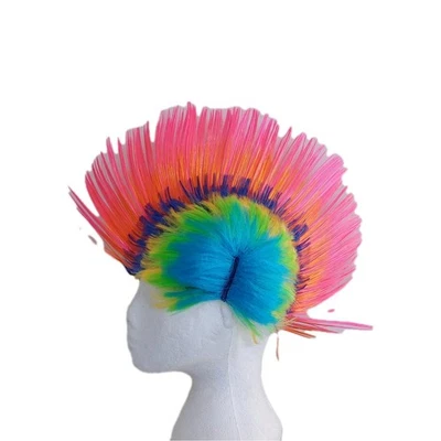 Многоцветный Mohawk парик унисекс панк-рок могиканские волосы шип карнавальный костюм аксессуар - Изображение 1 из 4