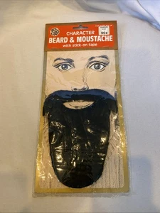 New Vintage Halloween Ben Cooper Black Beard Moustache w Stick on tape - Picture 1 of 1