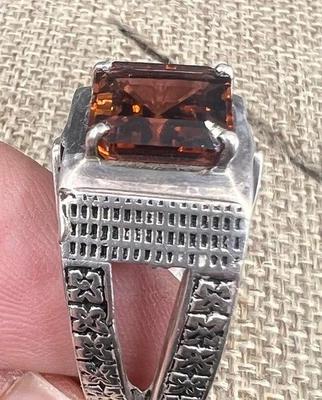 Natural Dravite Gemstone Ring for Men Polished Brown Tourmaline size 10 - Image 1 of 4