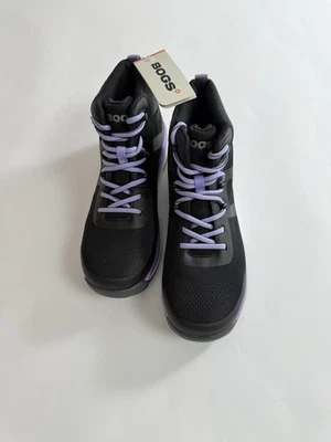 BOGS Sandstone Knit Mid Tr Boots Womens Size 11 (Blk/Purple) Composite Safety... - Image 1 of 3