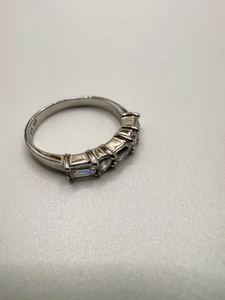 Anillo vintage de plata esterlina con circonita cúbica talla 7 - Imagen 1 de 8