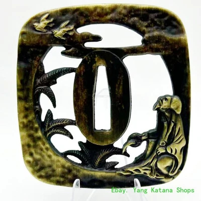 Exquisito protector de aleación Tsuba para Katana japonesa Wakizashi Tanto #1688 Foto 1 de 4