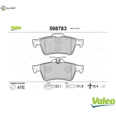 BRAKE PAD SET DISC BRAKE 598783 FOR DAIMLER SAAB 9-3X JAGUAR OPEL 8cyl 1.8L 4cyl - Image 1 of 4