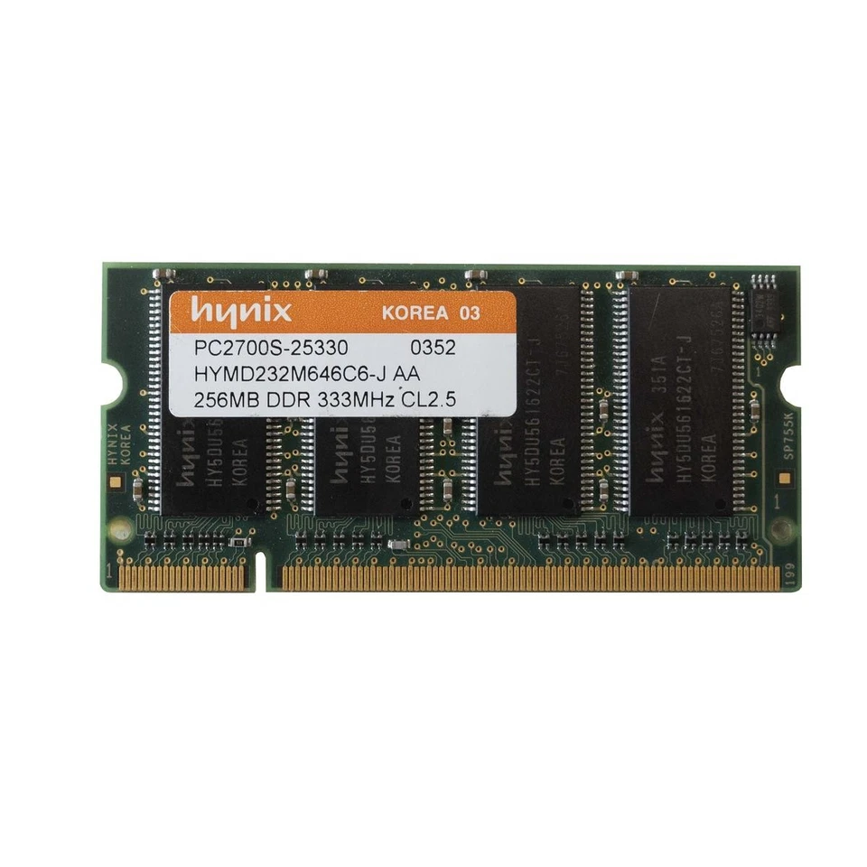 Hynix Hymd232m646c6-j Aa Ddr1 256mb 333mhz DDR Ddr1 Sodimm Table Module RAM PC - Image 1 of 1
