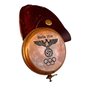 Vintage Brass Compass Berlin 1936 Style | Antique Nautical Replica | 2" Gift - Picture 1 of 5