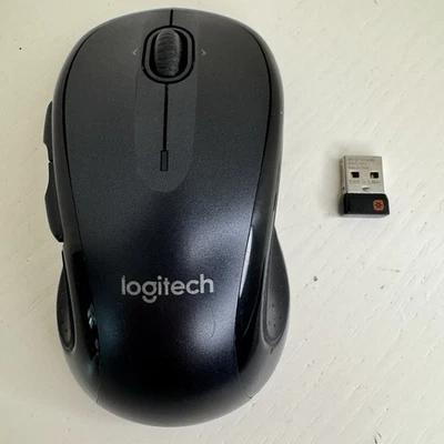 Logitech M510 Wireless Mouse with Unifying Receiver Black Tested Working Dongle - Image 1 of 4
