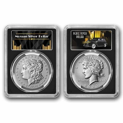 2025-S Morgan & Peace Reverse Proof Set PR-70 PCGS (AR, Black) - Image 1 of 2