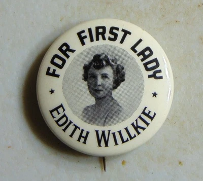 Wendell Willkie 1940 campaña pin botón político Foto 1 de 2