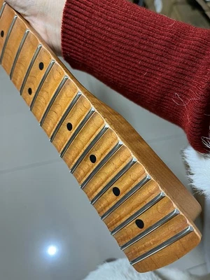 scalloped neck Stainless steel 22frets Roasted maple Electric guitar neck Satin - Image 1 of 4