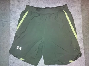 Under Armour Armee grün und weiß Athletik Basketball Shorts Herren Größe Medium  - Bild 1 von 4