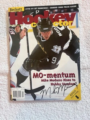 Mike Modano Autographed Beckett Hockey Collectors Guide July 1999 NHL - Image 1 of 3