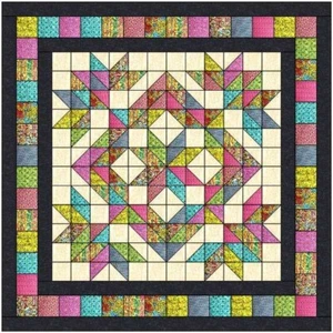 Quilt Kit Mystical Sky 2 With Beautiful QT Fabrics  - Picture 1 of 1