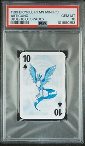 1999 BICYCLE POKEMON MINI PLAYING CARDS BLUE DECK ARTICUNO PSA 10 - Picture 1 of 2