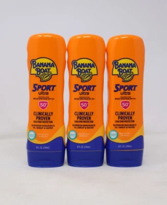 Paquete de 3x - Banana Boat Sport Ultra FPS 50 loción de protección solar, 8 oz (CAD 2026) Foto 1 de 3