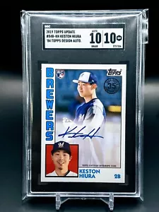 2019 Topps Update '84 Topps Design Auto Keston Hiura RC SGC 10 - Bild 1 von 2