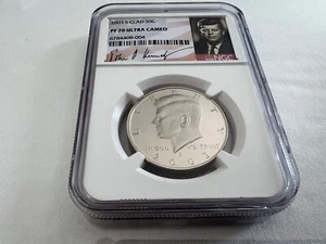 2003-S CLAD KENNEDY MEZZO DOLLARO NGC PF70 ULTRA CAMEO ETICHETTA RITRATTO "TOP POP" - Foto 1 di 4